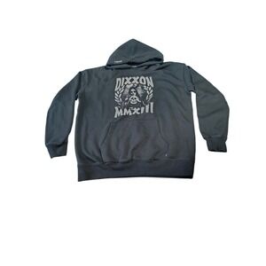 Dixxon Flannel Ground Up Customs Hoodie Pullover Logo Print Men's black large